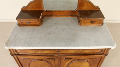 Marble top dresser with mirror