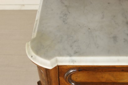 Marble top dresser with mirror