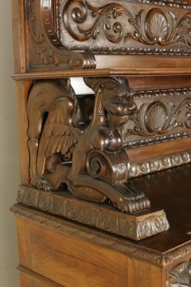 Intaglio grande credenza sala completa stile neorinascimento