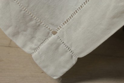 Linen damask Tablecloth 12 napkins with embroidery