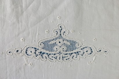 Cantù lace detail full double sheet 2 pillowcases