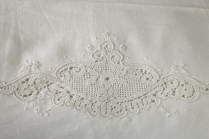 Cantù lace detail full double sheet 2 pillowcases
