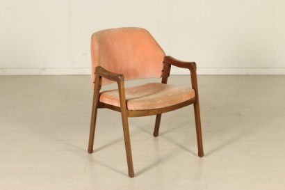 Chair by Ico Parisi for Cassina Rosewood Foam Velvet Vintage Italy 1960s