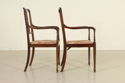 Particular pair Art Nouveau armchairs