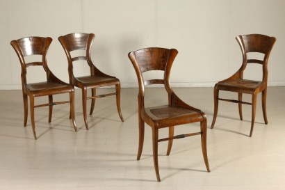 Group four Biedermeier chairs