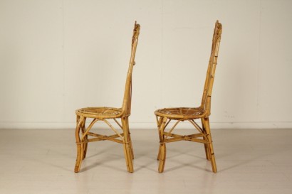 Pair of Bamboo Chairs Vintage Manufactured in Italy 1960s-1970s