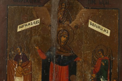 Icona popolare, "Madonna con Angeli e Santi