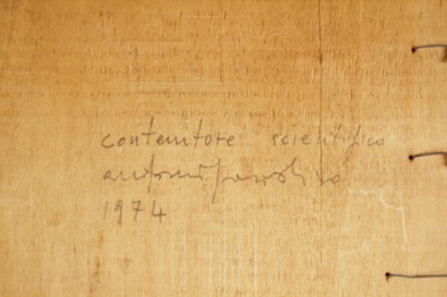 Antonio Paradiso (1936), "Contenitore scientifico" 1974