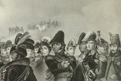 Napoleon surrounded by the most famous French generals de