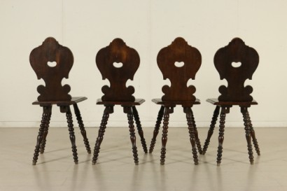 Grupo de 4 sillas estilo, bottega 900, 900, Liberty, sillas liberty, # {* $ 0 $ *}, # bottega900, # 900, #Liberty, #sedieliberty, #MadeinItaly