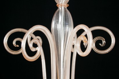 {* $ 0 $ *}, candelabro pastoral rosa, pastoral rosa, iluminación pastoral rosa, candelabro antiguo, candelabro antiguo, candelabro de seis brazos, candelabro rosa, candelabro de vidrio