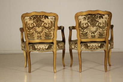 Pair of armchairs, 20th century workshop, antiquity, # {* $ 0 $ *}, # bottega900, # antichità, #Coppiadipoltrone, pair of baroque style armchairs, #StileBarrocchetto, #poltronestileluigiXV, #PoltroneStileLuigiXV, #PoltroneStile