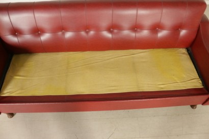 convertible sofa, single sofa bed, foam padding, imitation leather upholstery, imitation leather sofa, 50s / 60s sofa, 50s sofa, 60s sofa, #transformable sofa, #divanolettsingolo, #impottiturainespanso, #rivestimentoinsimilpelle, #divanosimilpelle, # sofaanni50- 60, # couchanni50, # couchanni60, #modernariato, # {* $ 0 $ *}, #MadeInItaly, #madeinitaly, #anticoonline