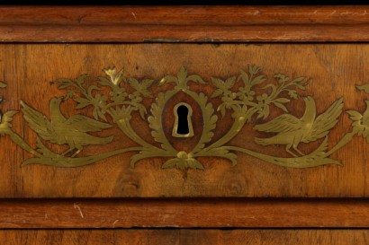 Pair of brass inlaid Dresser-detail