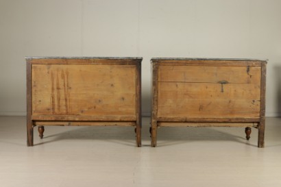 Pair of brass inlaid Dresser-rear view