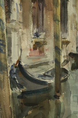 Carlo Ravagnan (1911-?), Canale veneziano, 1955 - particolare