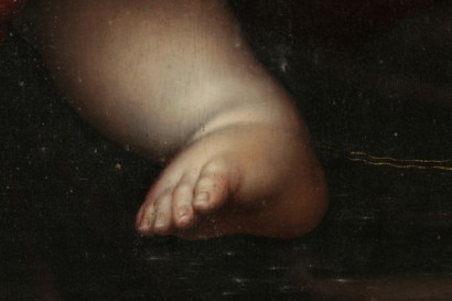 Madonna y niño-detalle