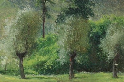 Francesco Bosso (1863-1933), pair of landscapes-detail