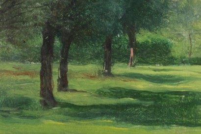 Francesco Bosso (1863-1933), pair of landscapes-detail