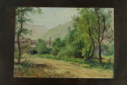 Francesco Bosso (1863-1933), Coppia di paesaggi