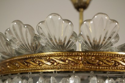Bronze-Kronleuchter und Glas-detail