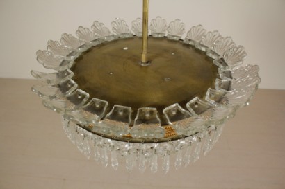 Lampadario in bronzo e vetro - particolare