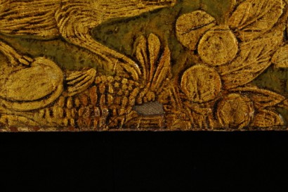 Panel de cuero oro-detalle