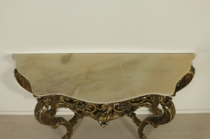 Consolle con specchiera in stile - piano in marmo