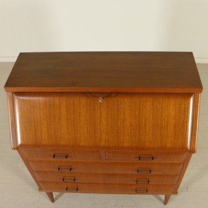 chest of drawers, desk, vintage chest of drawers, 1950s chest of drawers, 60s chest of drawers, teak chest of drawers, {* $ 0 $ *}, 60s desk, 50s desk