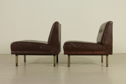 armchairs, pair of armchairs, {* $ 0 $ *}, leatherette armchairs, 60's armchairs, Italian design armchairs, spring armchairs, vintage armchairs, designer armchairs, Italian design