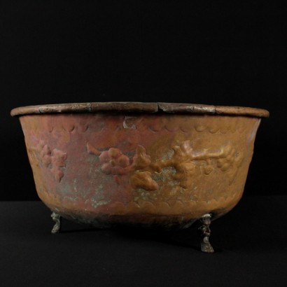 basin, antique basin, copper basin, antique basin, embossed copper, chiseled copper, basin 900, large basin, {* $ 0 $ *}, anticonline