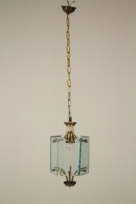 brass chandelier, lantern, brass lantern, 900 lantern, lantern with crystals, ground crystals, etched crystals, {* $ 0 $ *}, anticonline