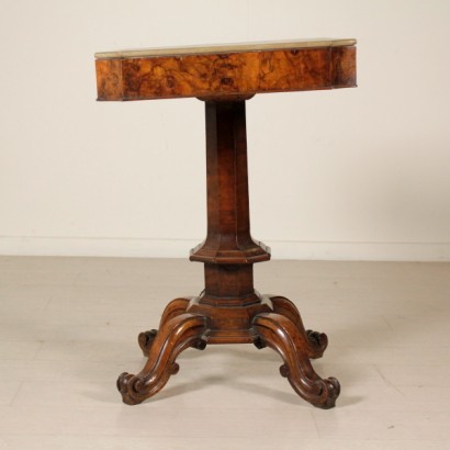 Coffee table with carved stone