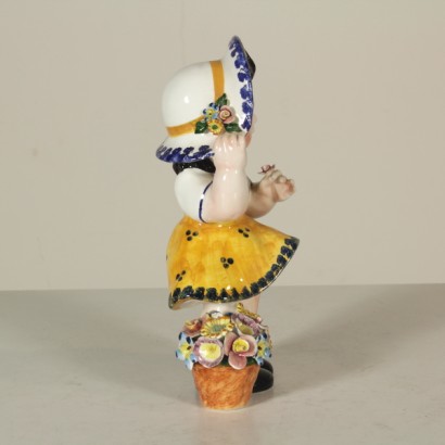 Ceramic Antonio Zen Nine, little girl with flowers