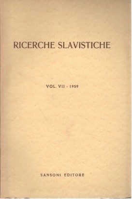 Ricerche slavistiche Vol. 7