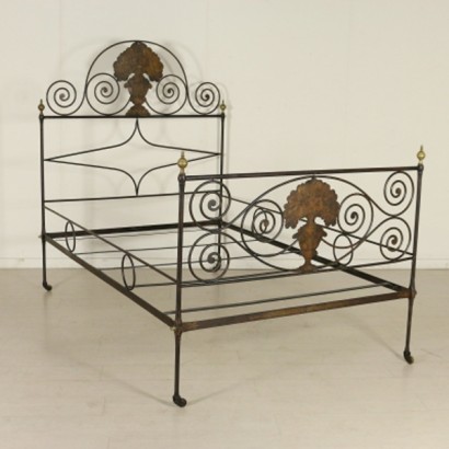 French 18th-century wrought iron bed