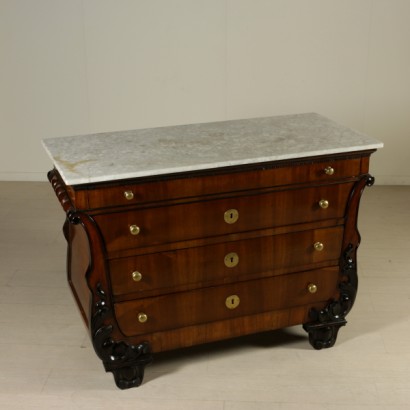 Guitar Chest of Drawers with Marble 19th Century