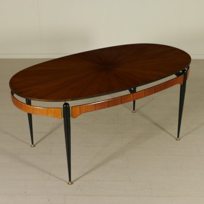 table, vintage table, designer table, 50's table, 60's table, elliptical table, teak table, rosewood table, restored vintage table, restored table, designer table, Italian design table, Italian design, {* $ 0 $ *}, anticonline