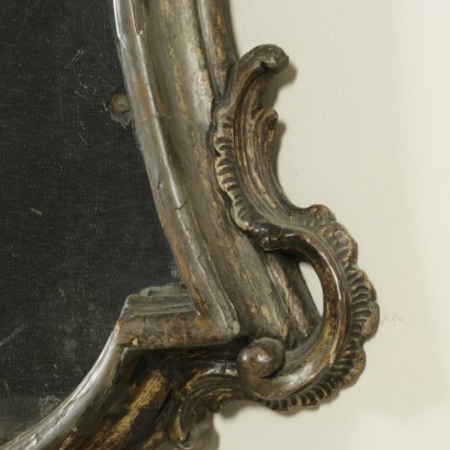 Neapolitanische geschnitzte Spiegel-detail