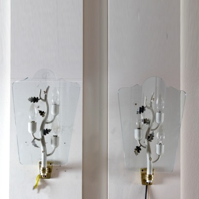 50s, wall lamps, pair of lamps, vintage lamps, 50s lamps, peter church, designer lamps, Italian design, {* $ 0 $ *}, anticonline