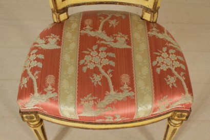 Cuatro sillas de Louis XVI-detalle del grupo