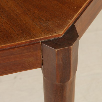 table, 60's table, design table, modern antiques table, vintage table, Italian design table, Italian design, teak table, teak veneer table, {* $ 0 $ *}, anticonline, octagonal table, teak table