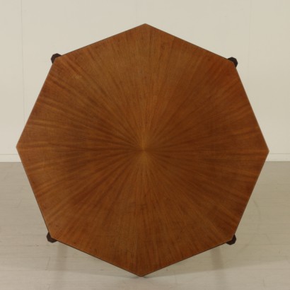 table, 60's table, design table, modern antiques table, vintage table, Italian design table, Italian design, teak table, teak veneer table, {* $ 0 $ *}, anticonline, octagonal table, teak table