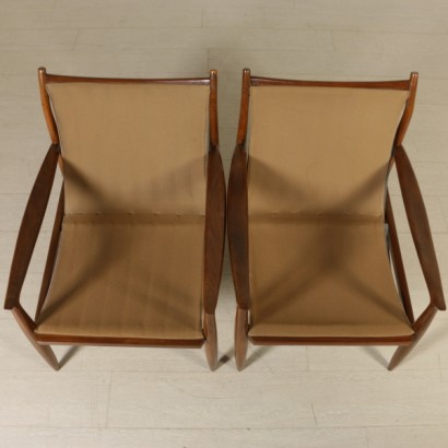 modern, mid century modern furniture, mid century modernism design, design, vintage, 60's armchairs, designer armchairs, modern antiques armchairs, {* $ 0 $ *}, anticonline, beech armchairs, beech wood, stained beech, upholstery in tissue
