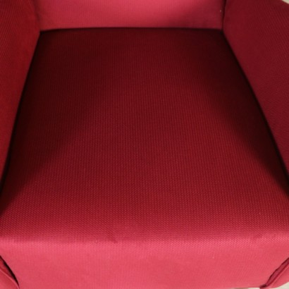 sillón, sillón de los años 50, años 50, {* $ 0 $ *}, anticonline, sillón de terciopelo, sillón restaurado, sillón de diseño, sillón de diseño italiano, diseño italiano