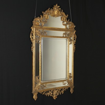 Mirror carved and gilded