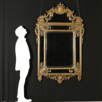 Mirror carved and gilded