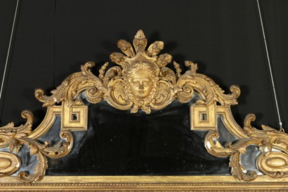 Mirror carved and gold - detail
