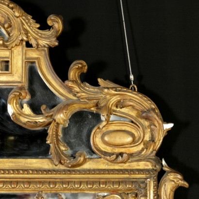 Mirror carved and gold - detail