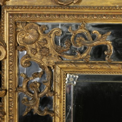 Mirror carved and gold - detail